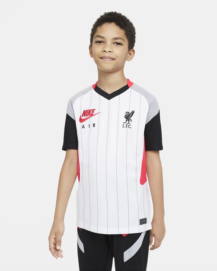 Jersey Nike Liverpool FC Stadium Air Max Kids Soccer Niño Blancas Rojas Gris Negras | VYOZJ-9257