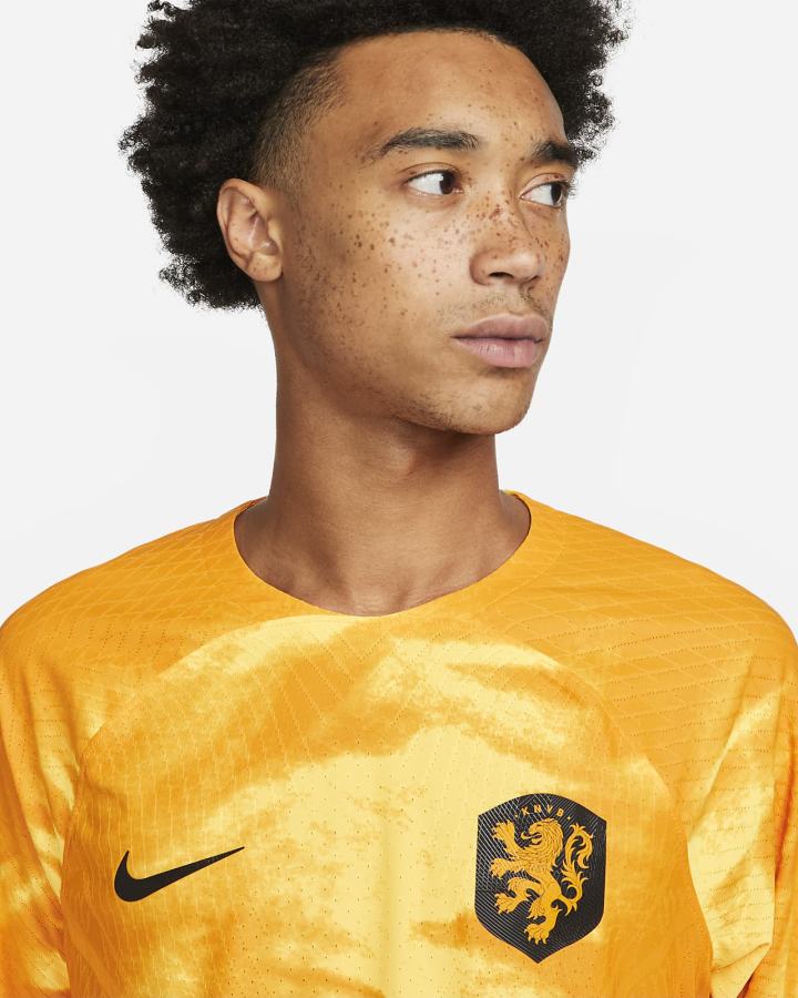 Jersey Nike Netherlands 2022/23 Match Home Dri-FIT ADV Soccer Hombre Naranjas Negras | TNWFH-4285