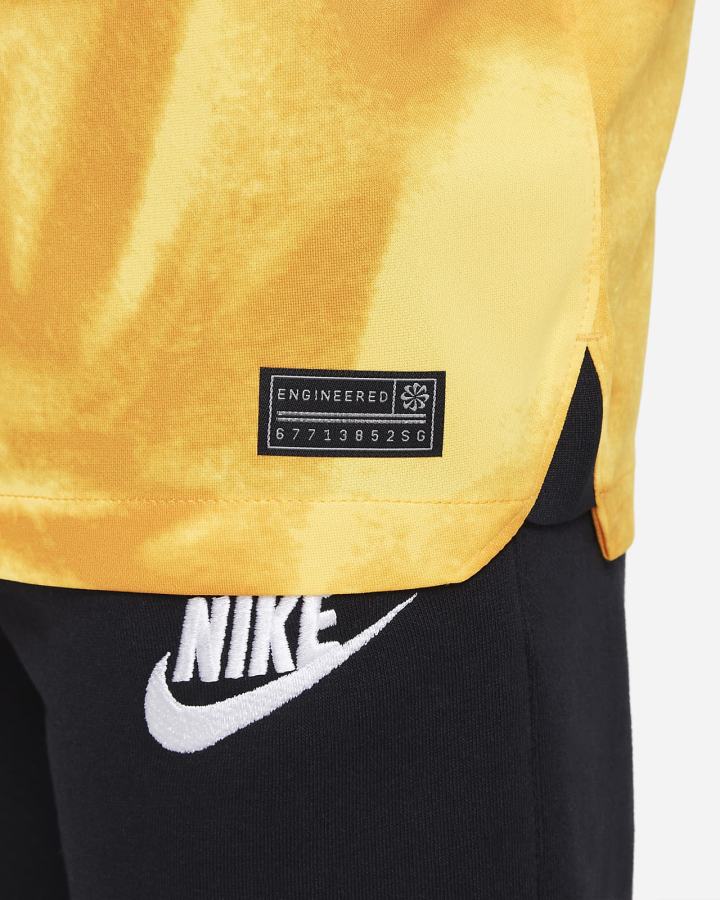 Jersey Nike Netherlands 2022/23 Stadium Home Kids Dri-FIT Long-Sleeve Soccer Niño Naranjas Negras | CMUWT-0951