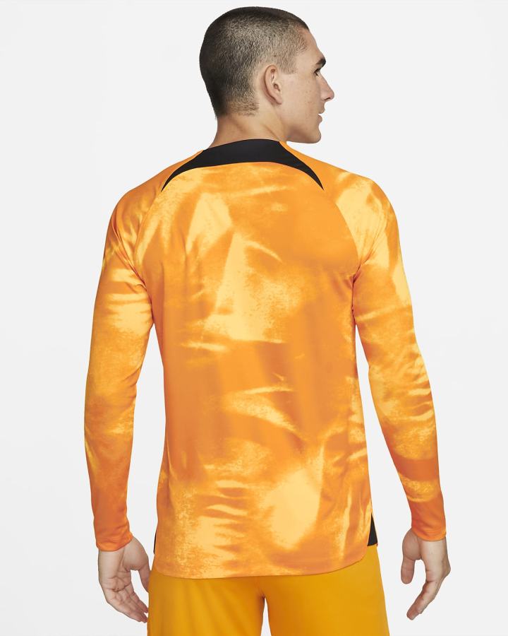 Jersey Nike Netherlands 2022/23 Stadium Home Dri-FIT Long-Sleeve Soccer Hombre Naranjas Negras | NPWZR-3591