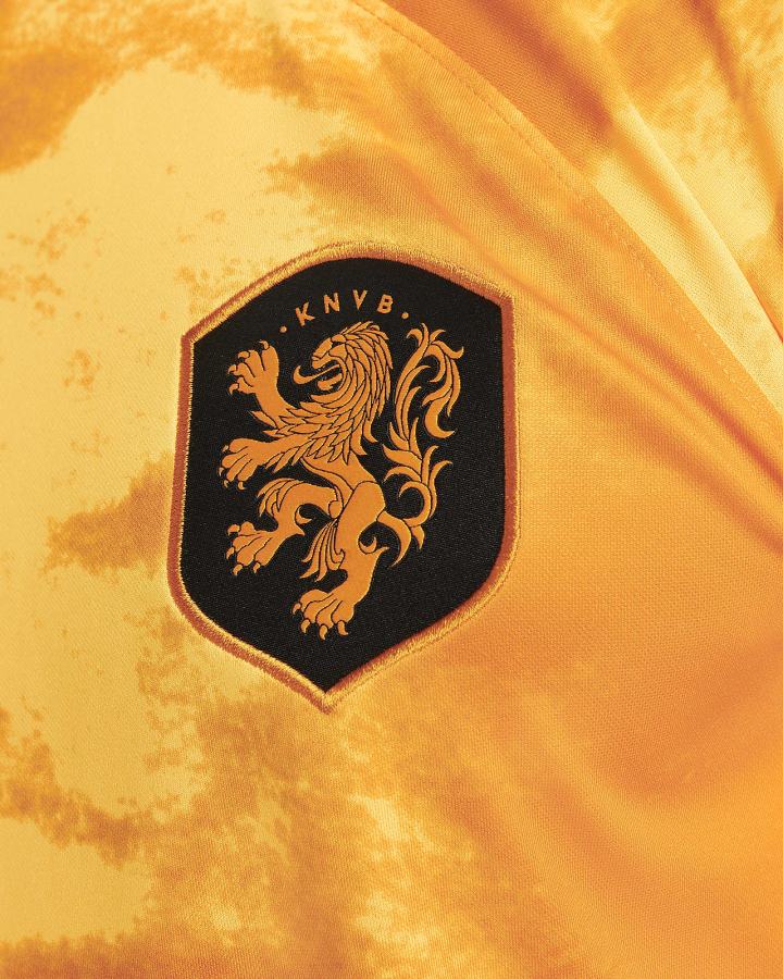 Jersey Nike Netherlands 2022/23 Stadium Home Dri-FIT Long-Sleeve Soccer Hombre Naranjas Negras | NPWZR-3591