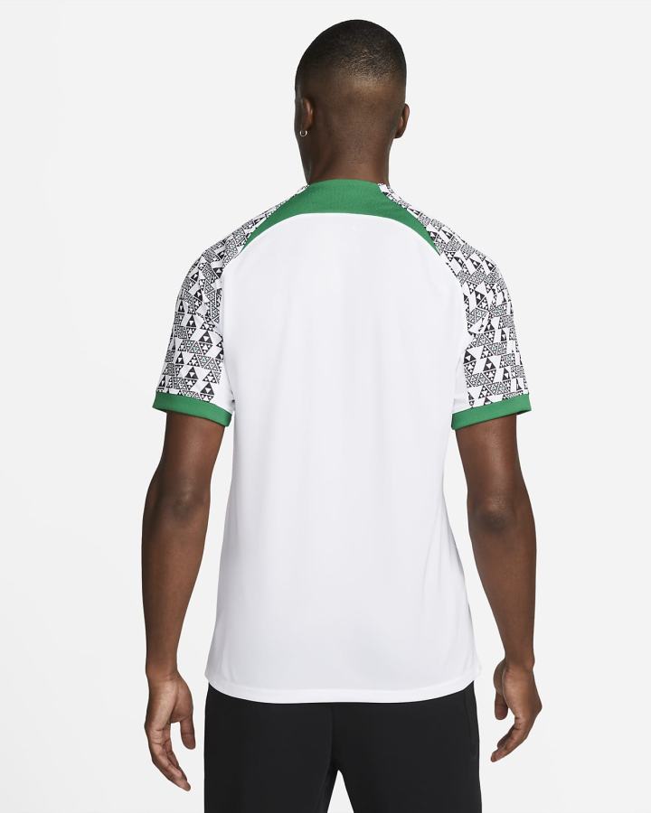 Jersey Nike Nigeria 2022/23 Stadium Away Dri-FIT Soccer Hombre Blancas Verde Oscuro Negras | SFMUW-3675