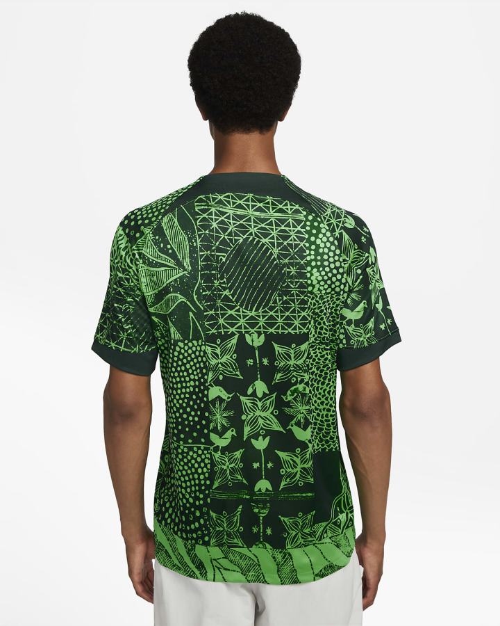 Jersey Nike Nigeria 2022/23 Stadium Home Dri-FIT Soccer Hombre Verde Negras Blancas | VRDKJ-3615