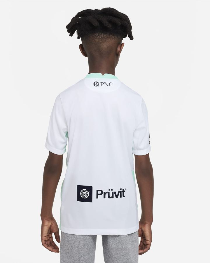 Jersey Nike Racing Louisville FC Stadium Away Kids Dri-FIT Soccer Niño Blancas Verde Menta Lavanda Blancas | QHRKM-7342