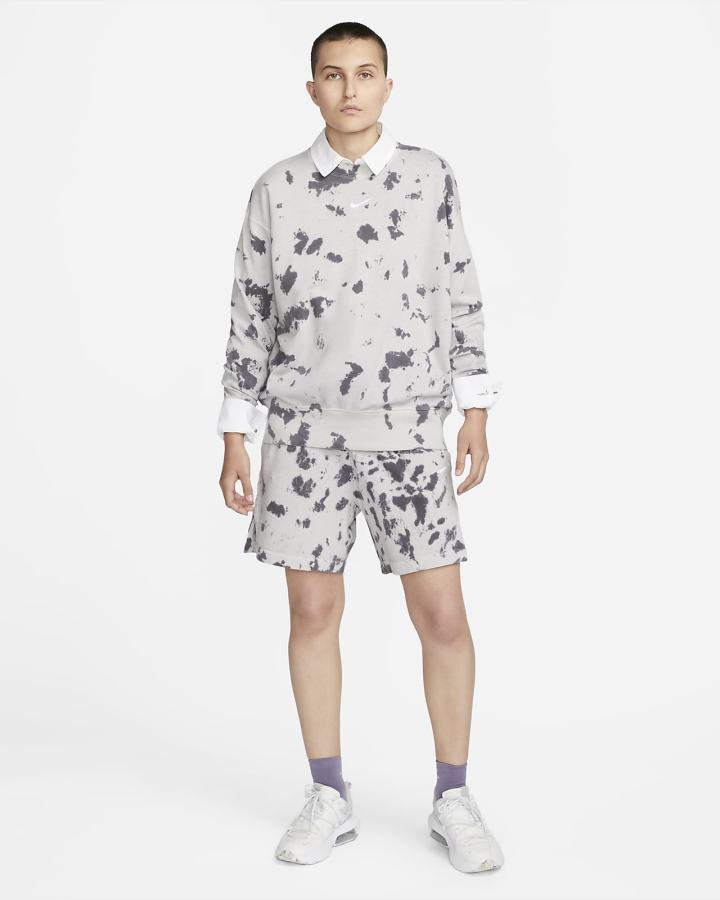 Jersey Nike Sportswear Cloud-Dye Crewneck Top Mujer Negras Blancas | HCOQV-4367