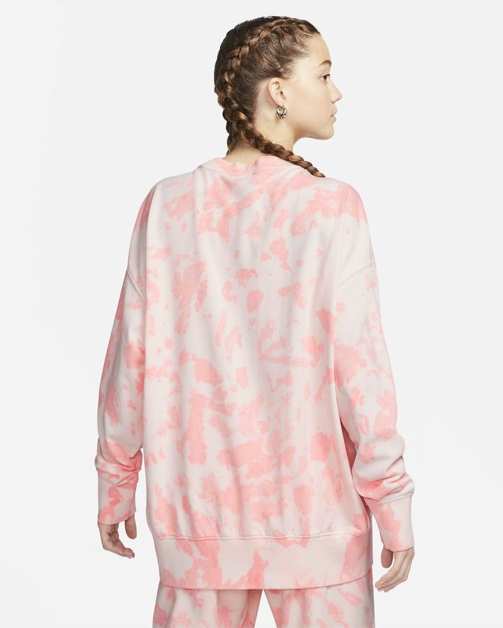 Jersey Nike Sportswear Cloud-Dye Crewneck Top Mujer Rojas Claro Blancas | PBZIE-6429