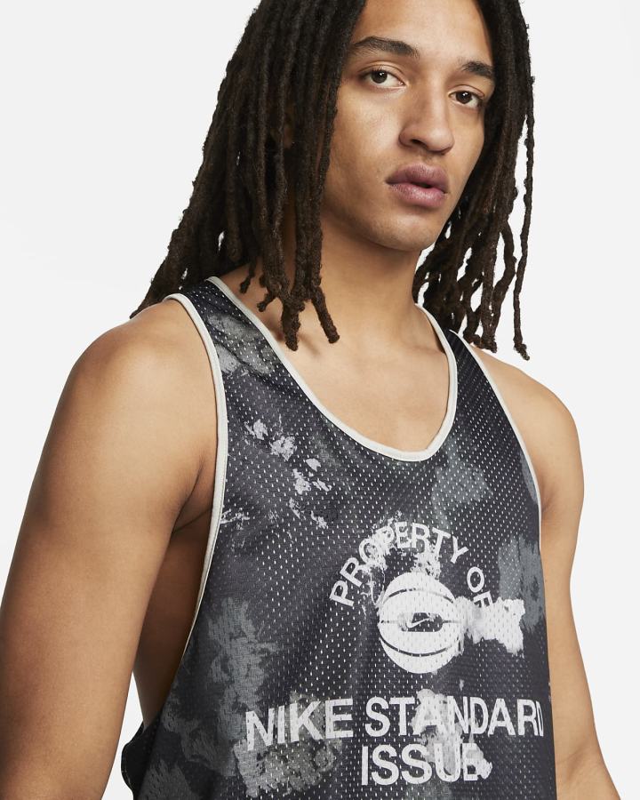 Jersey Nike Standard Issue Reversible Basketball Hombre Gris Negras | PVHLE-8367