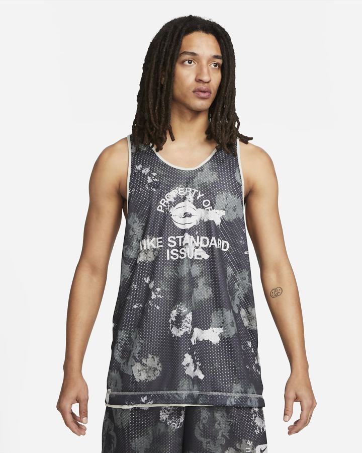 Jersey Nike Standard Issue Reversible Basketball Hombre Gris Negras | PVHLE-8367