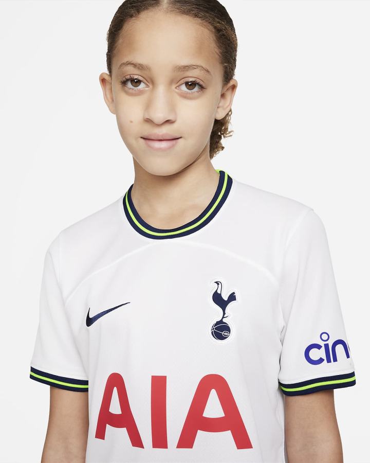 Jersey Nike Tottenham Hotspur 2022/23 Stadium Home Kids Dri-FIT Soccer Niño Blancas Azules | DAEMV-3572