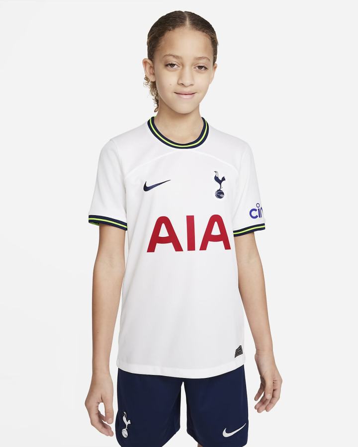 Jersey Nike Tottenham Hotspur 2022/23 Stadium Home Kids Dri-FIT Soccer Niño Blancas Azules | DAEMV-3572