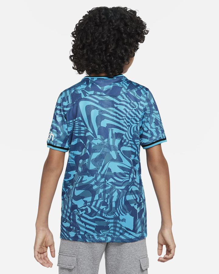 Jersey Nike Tottenham Hotspur 2022/23 Stadium Third Kids Dri-FIT Soccer Niño Turquesa Oscuro Negras Blancas | QGPKL-3128