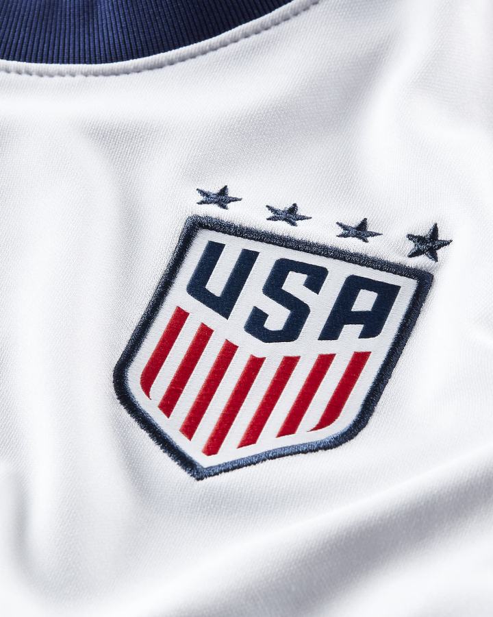 Jersey Nike U.S. 2020 Stadium Home Kids Soccer Niño Blancas Azules | EDTBM-2807