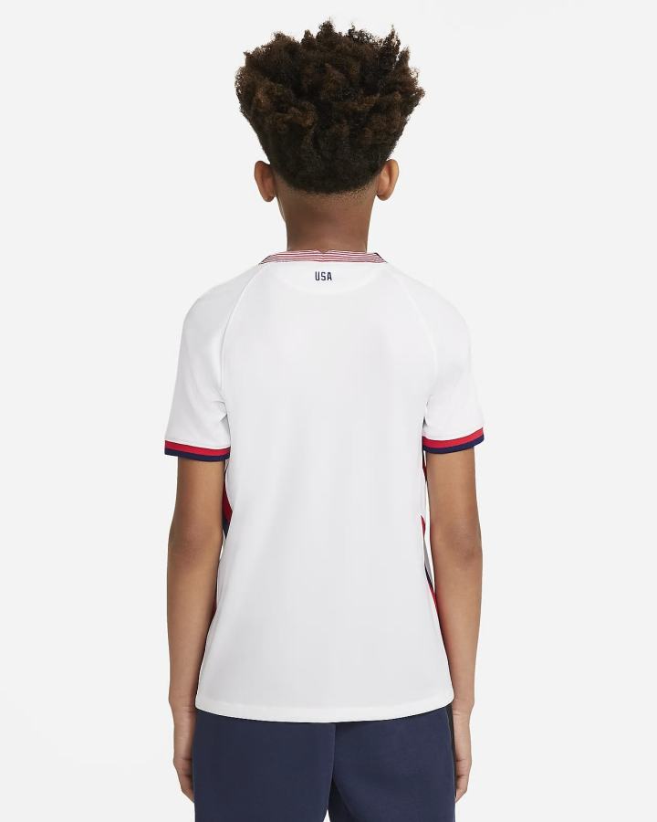 Jersey Nike U.S. 2020 Stadium Home Kids Soccer Niño Blancas Azules | EDTBM-2807