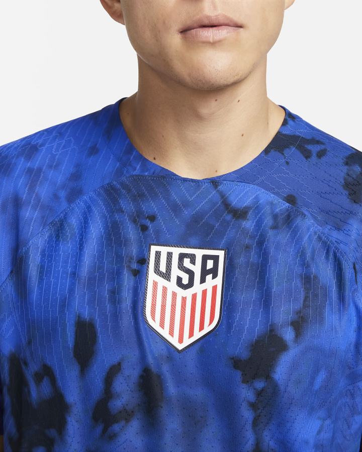 Jersey Nike U.S. 2022/23 Match Away Soccer Hombre Azules Claro Blancas | FBSGI-9062