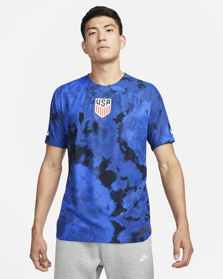 Jersey Nike U.S. 2022/23 Match Away Soccer Hombre Azules Claro Blancas | FBSGI-9062