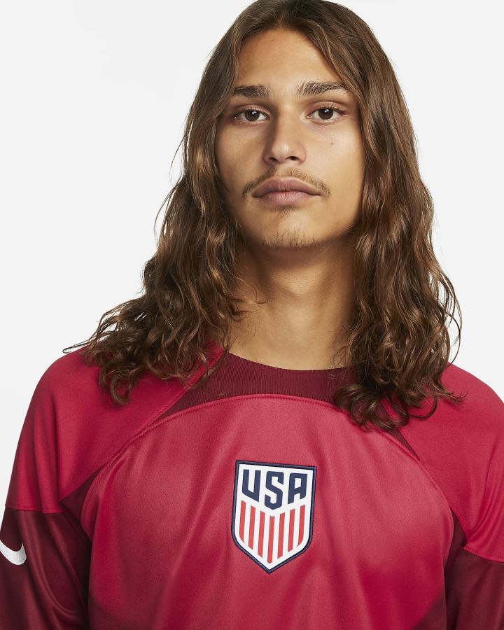 Jersey Nike U.S. 2022/23 Stadium Goalkeeper Dri-FIT Soccer Hombre Rojas Blancas | GSTOJ-9241
