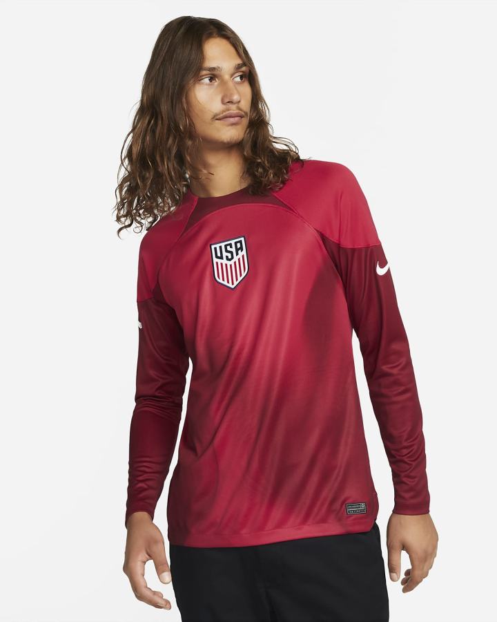 Jersey Nike U.S. 2022/23 Stadium Goalkeeper Dri-FIT Soccer Hombre Rojas Blancas | GSTOJ-9241