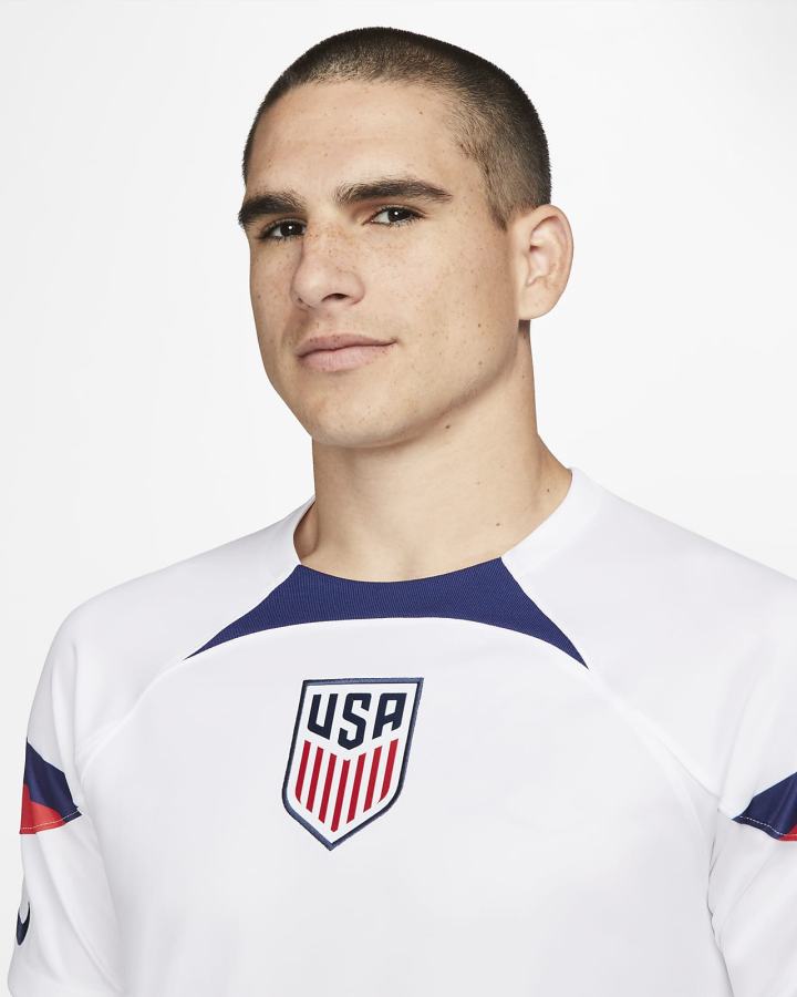 Jersey Nike U.S. 2022/23 Stadium Home Dri-FIT Soccer Hombre Blancas Azules | FUYQJ-3098