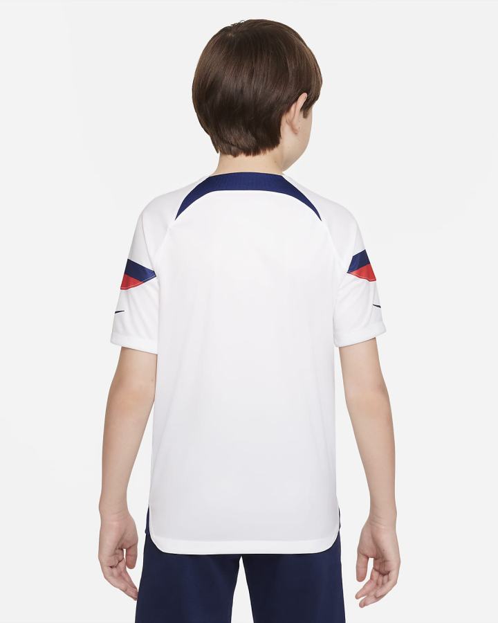 Jersey Nike U.S. 2022/23 Stadium Home Kids Dri-FIT Soccer Niño Blancas Azules | CQHJY-2906