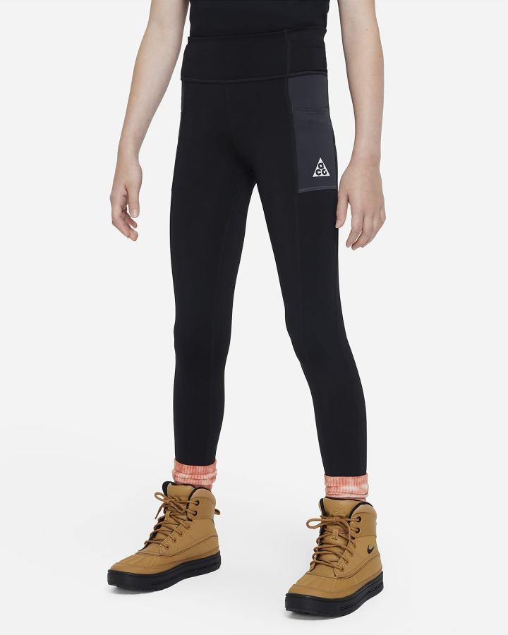 Leggins Nike ACG Dri-FIT One Kids Niña Negras Gris Oscuro | XVNOT-2739