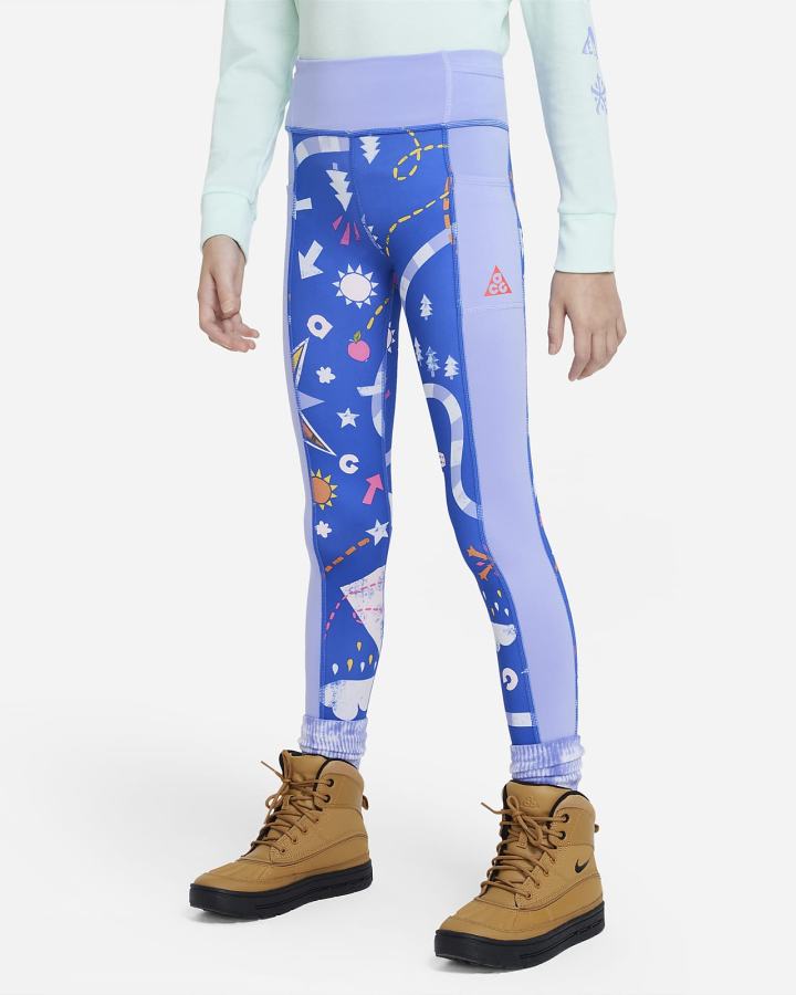 Leggins Nike ACG Dri-FIT One Kids Niña Rojas Claro | WOECI-7520