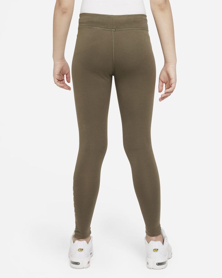 Leggins Nike Air Essential Kids Mid-Rise (Extended Size) Niña Verde Oliva | UJIEF-2396