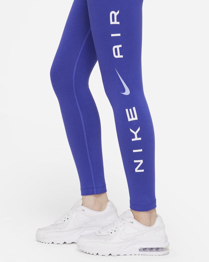 Leggins Nike Air Essential Kids Mid-Rise (Extended Size) Niña Azules | YUPIQ-5078