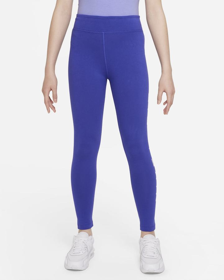 Leggins Nike Air Essential Kids Mid-Rise (Extended Size) Niña Azules | YUPIQ-5078