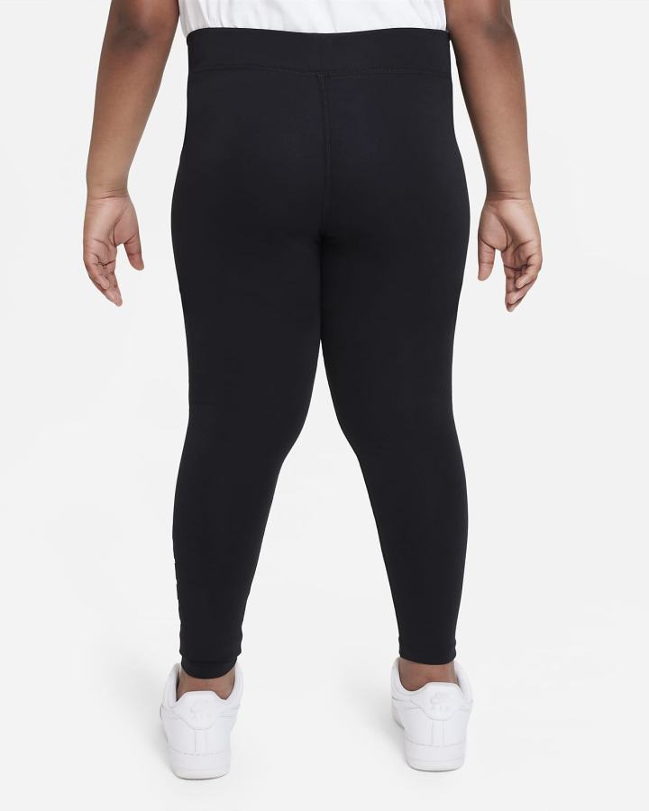 Leggins Nike Air Essential Kids Mid-Rise (Extended Size) Niña Negras | ZIMVJ-2863