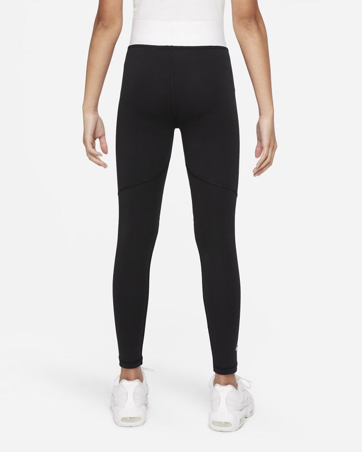 Leggins Nike Air Essentials Kids Niña Negras Blancas Gris Claro | HWEVA-6742
