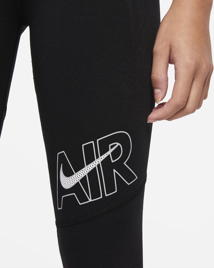 Leggins Nike Air Essentials Kids Niña Negras Blancas Gris Claro | HWEVA-6742