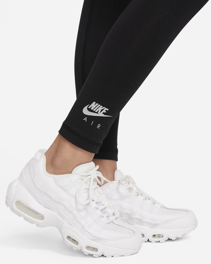 Leggins Nike Air Essentials Kids Niña Negras Blancas Gris Claro | HWEVA-6742