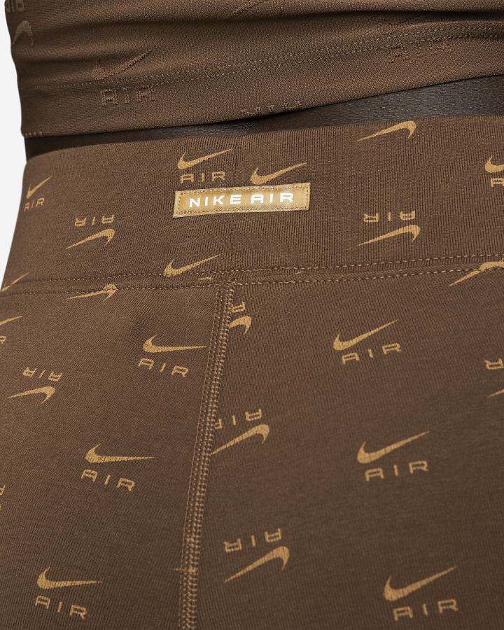 Leggins Nike Air High-Waisted Printed Mujer Marrones | ERMAK-3584