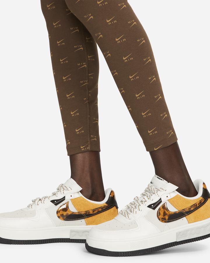 Leggins Nike Air High-Waisted Printed Mujer Marrones | ERMAK-3584