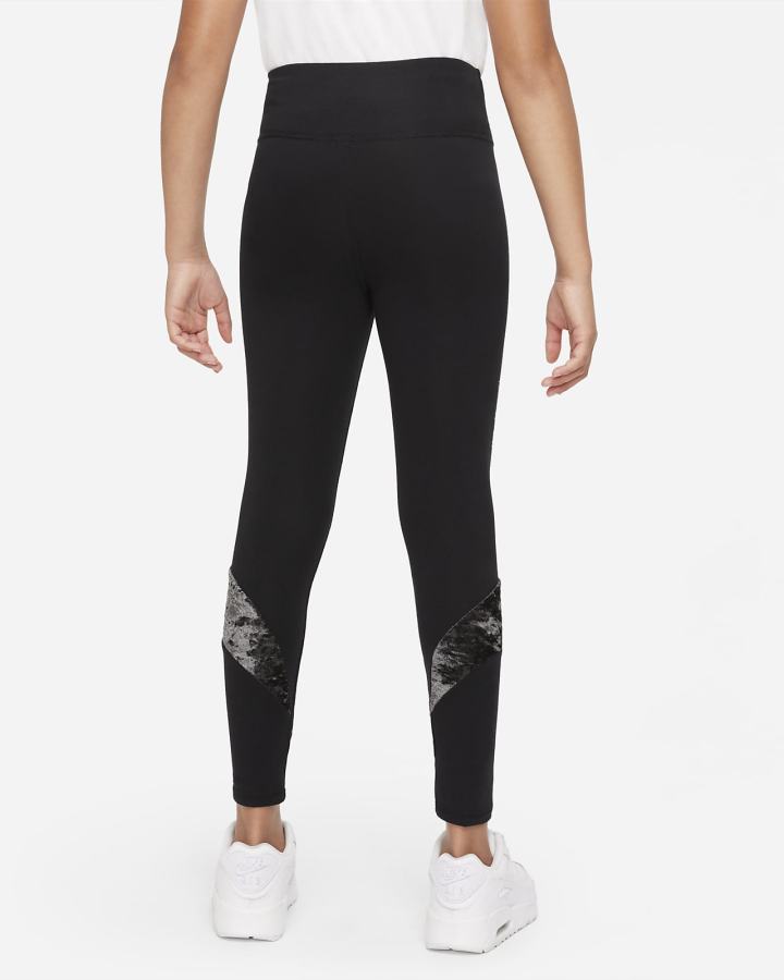 Leggins Nike Air Kids Niña Negras Blancas | YLNTW-8794