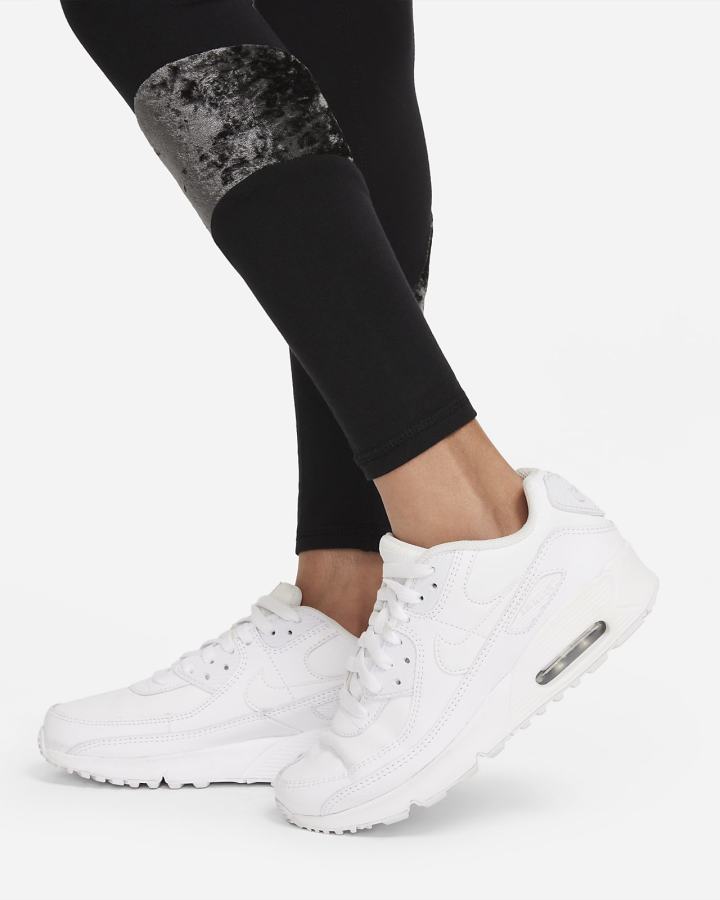 Leggins Nike Air Kids Niña Negras Blancas | YLNTW-8794