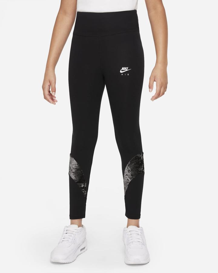 Leggins Nike Air Kids Niña Negras Blancas | YLNTW-8794