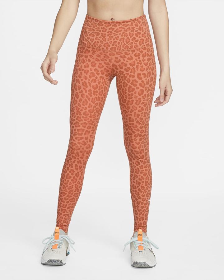 Leggins Nike Dri-FIT One High-Waisted Printed Mujer Blancas | RADIO-6890