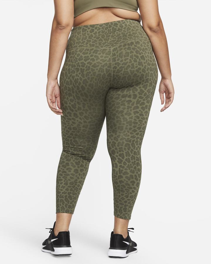 Leggins Nike Dri-FIT One High-Waisted Printed Mujer Verde Oliva Blancas | YGWAI-7539