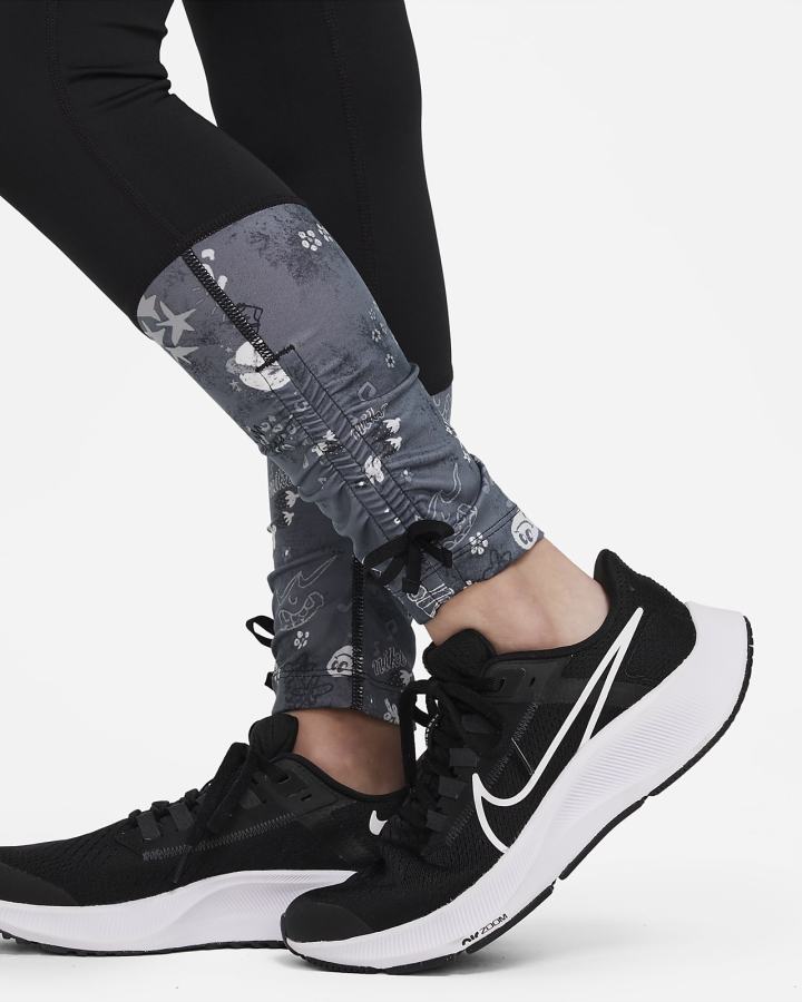 Leggins Nike Dri-FIT One Icon Clash Kids Niña Negras Blancas | QUPVM-3174