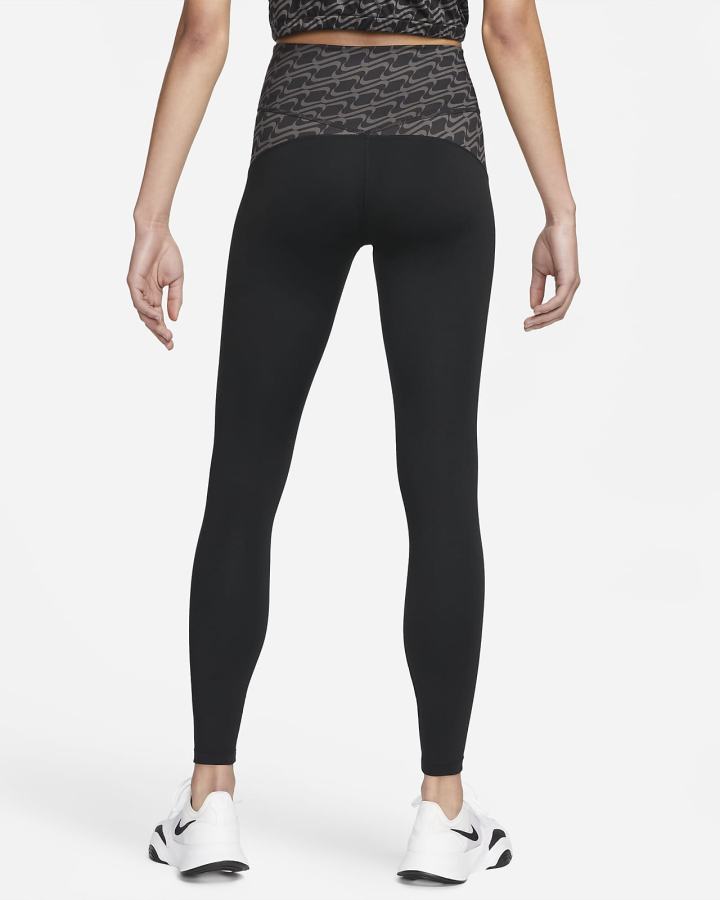 Leggins Nike Dri-FIT One Icon Clash Mid-Rise Mujer Negras Blancas | TFRSD-2073