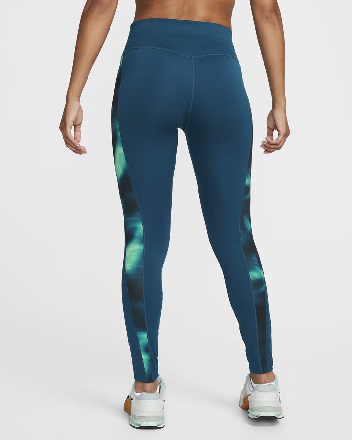 Leggins Nike Dri-FIT One Icon Clash Mid-Rise Mujer Azules Blancas | VIMSJ-5493