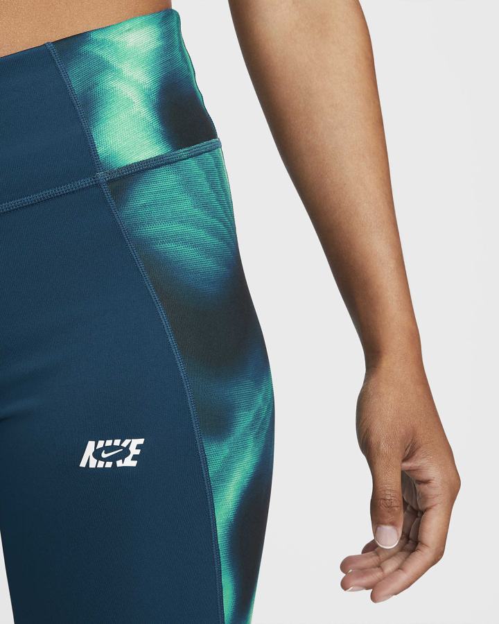 Leggins Nike Dri-FIT One Icon Clash Mid-Rise Mujer Azules Blancas | VIMSJ-5493