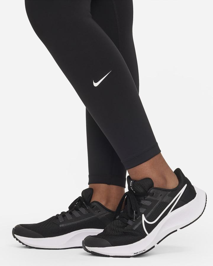 Leggins Nike Dri-FIT One Kids (Extended Size) Niña Negras Blancas | EVDUJ-4728