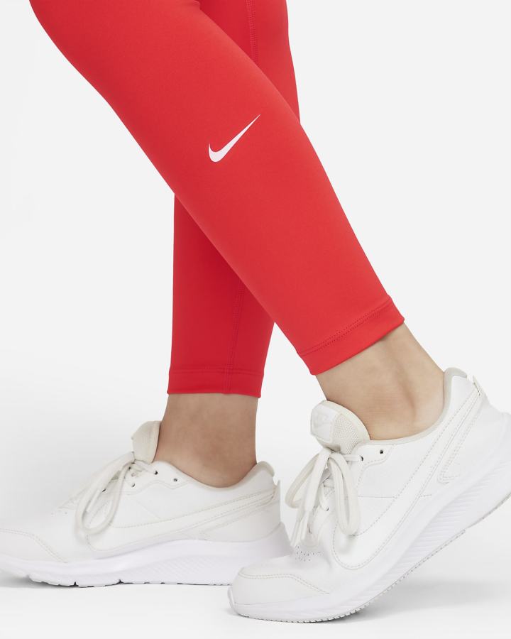 Leggins Nike Dri-FIT One Kids (Extended Size) Niña Rojas Claro Blancas | KXQFN-1267