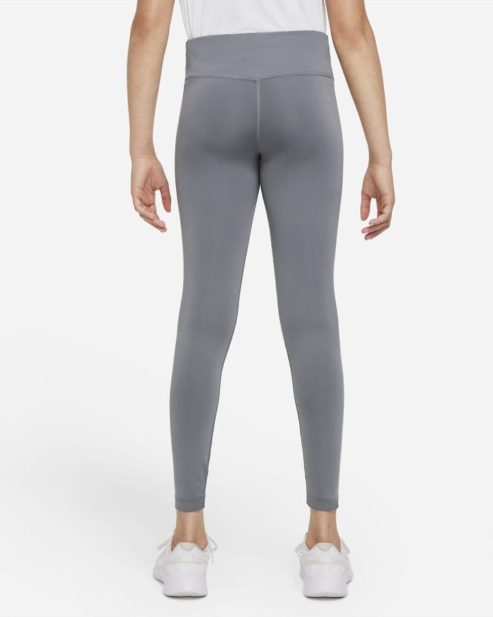 Leggins Nike Dri-FIT One Kids (Extended Size) Niña Gris Blancas | TIPRW-6157