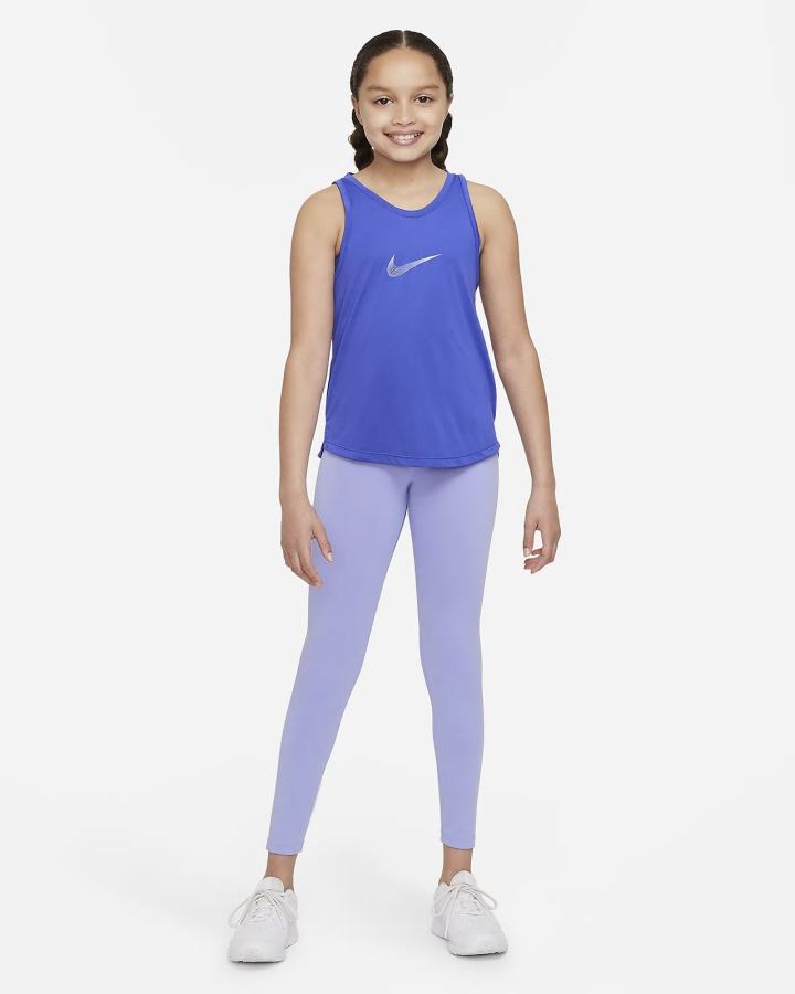 Leggins Nike Dri-FIT One Kids (Extended Size) Niña Blancas | TMPXO-1902