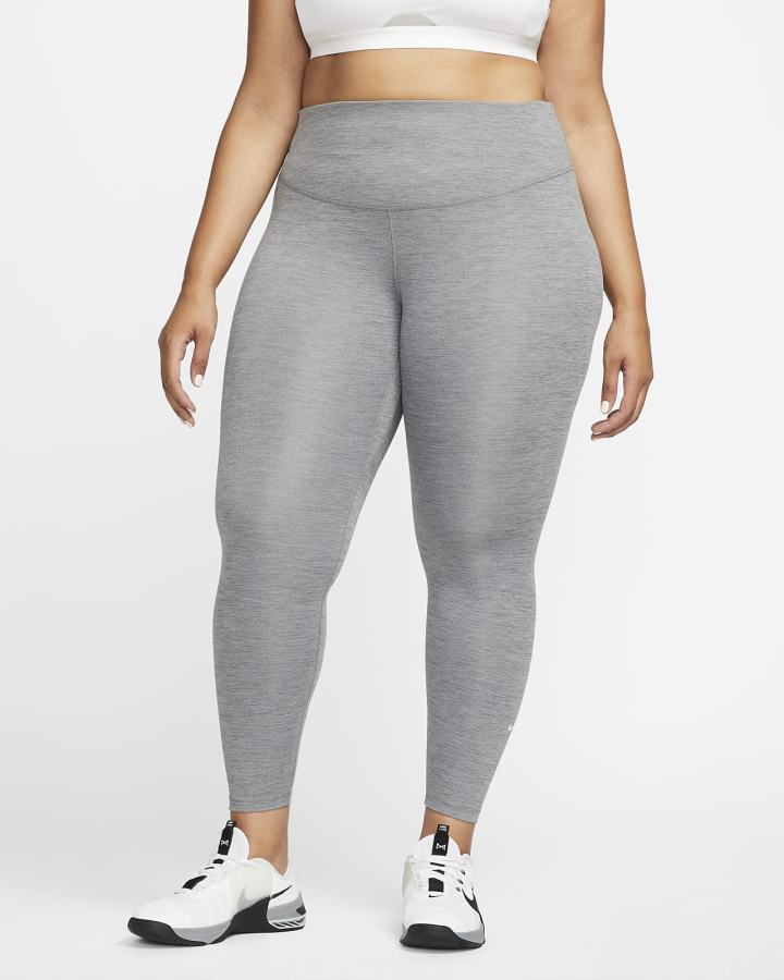 Leggins Nike Dri-FIT One Mid-Rise Mujer Gris Blancas | FNTRC-2795