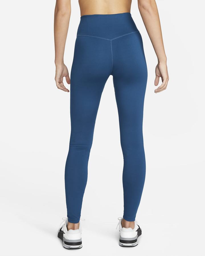 Leggins Nike Dri-FIT One Mid-Rise Mujer Azules Blancas | GTIVU-2435