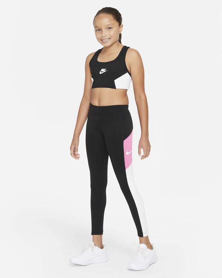 Leggins Nike Dri-FIT Trophy Kids Training Niña Negras Blancas | QLAKH-1283